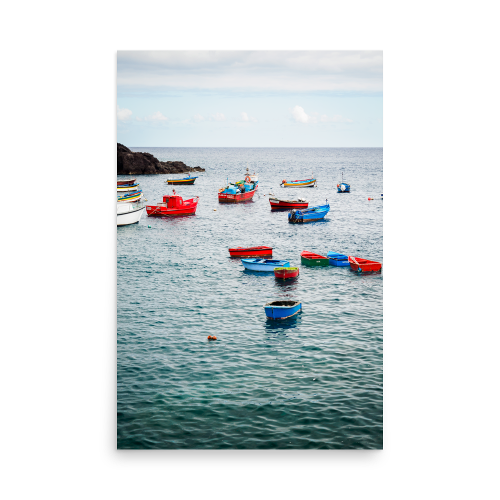 Tirage Photo de Madère "Barques de pêcheurs de Câmara de Lobos" - Madère - The Artistic Way