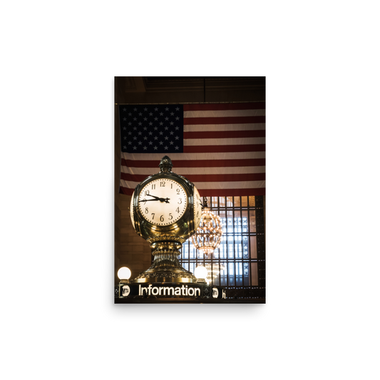 Tirage photo de New York "Information Clock of Grand Central" - NY - The Artistic Way