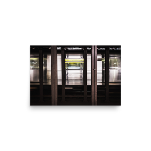 Tirage photo de New York "NY Subway Train In Motion" - NYC - The Artistic Way
