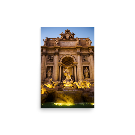 Tirage photo de Rome "Evening at the Trevi Fountain" - Rome - The Artistic Way