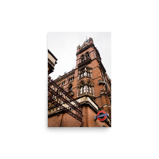 Tirage Photo de Londres "Saint Pancras Station building in London" - Londres - The Artistic Way