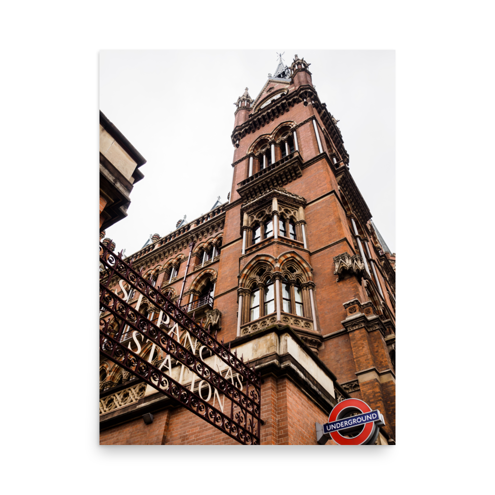 Tirage Photo de Londres "Saint Pancras Station building in London" - Londres - The Artistic Way