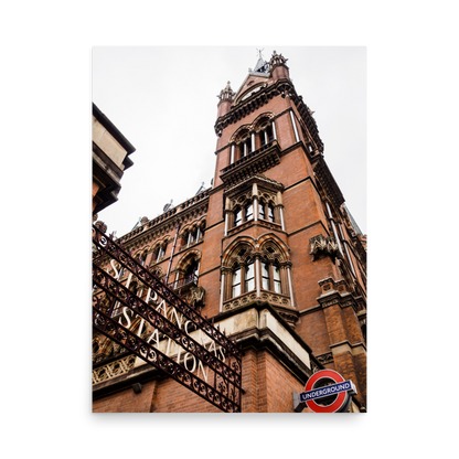 Tirage Photo de Londres "Saint Pancras Station building in London" - Londres - The Artistic Way