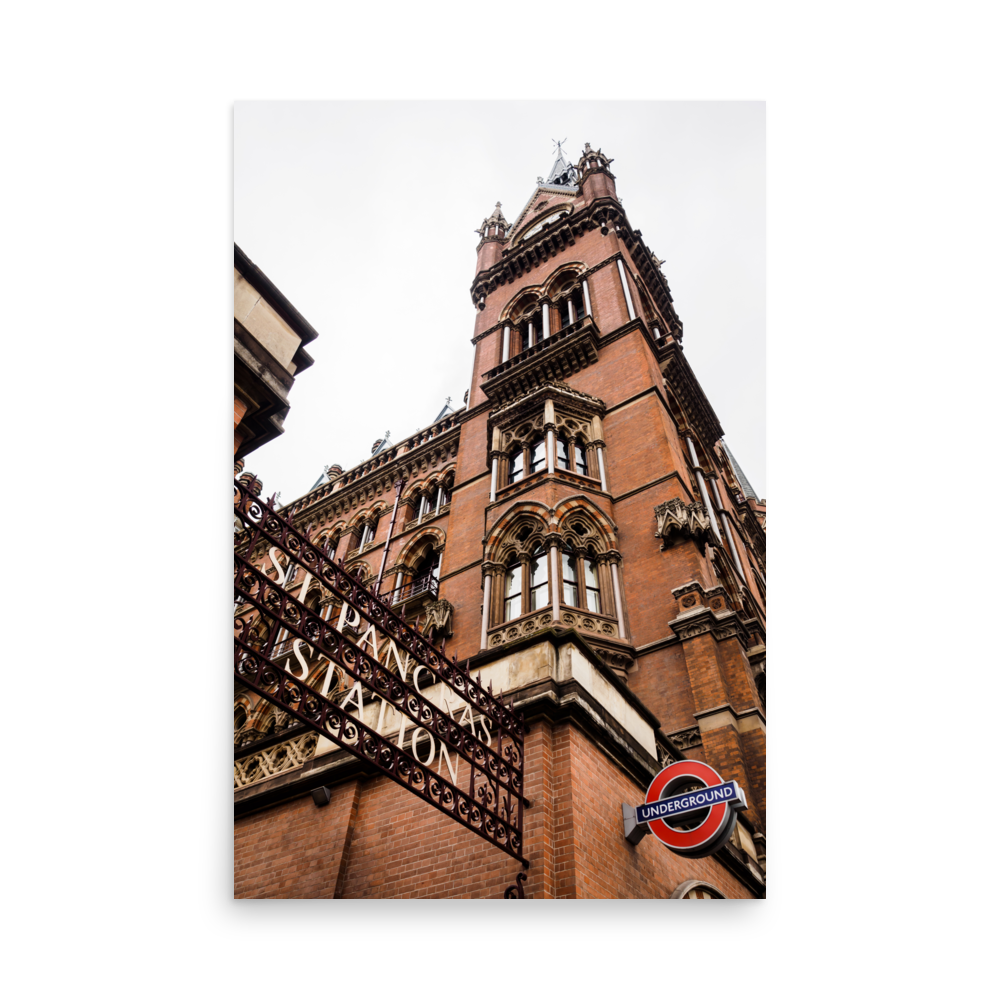 Tirage Photo de Londres "Saint Pancras Station building in London" - Londres - The Artistic Way