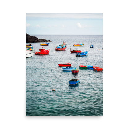 Tirage Photo de Madère "Barques de pêcheurs de Câmara de Lobos" - Madère - The Artistic Way