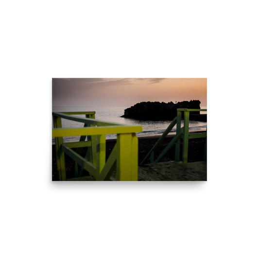 Tirage Photo de Madère "Sunset Silhouette at Praia Formosa" - Madère - The Artistic Way