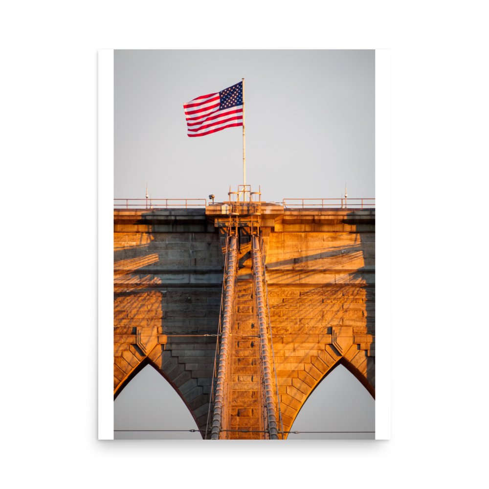 Tirage Photo de New York "Sunset on the Brooklyn Bridge" - NYC - The Artistic Way