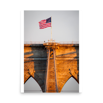 Tirage Photo de New York "Sunset on the Brooklyn Bridge" - NYC - The Artistic Way