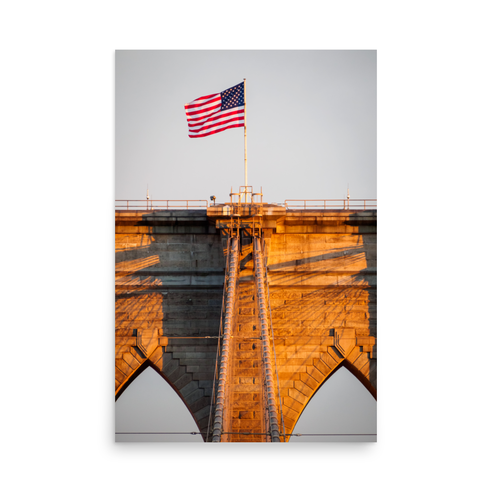 Tirage Photo de New York "Sunset on the Brooklyn Bridge" - NYC - The Artistic Way
