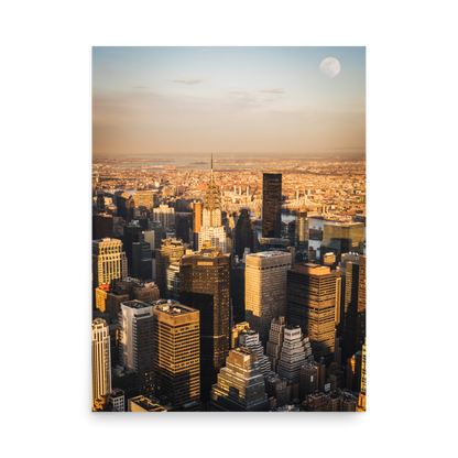 Tirage photo de New York "Aerial Manhattan at sunset" - NY - The Artistic Way