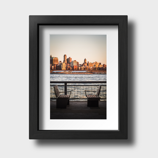 Tirage Photo de New York "Manhattan Shores at sunset Facing Brooklyn Heights" - NY - The Artistic Way