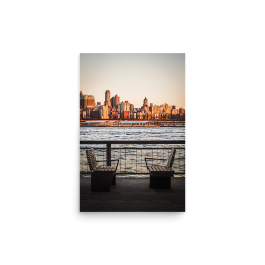 Tirage Photo de New York "Manhattan Shores at sunset Facing Brooklyn Heights" - NY - The Artistic Way