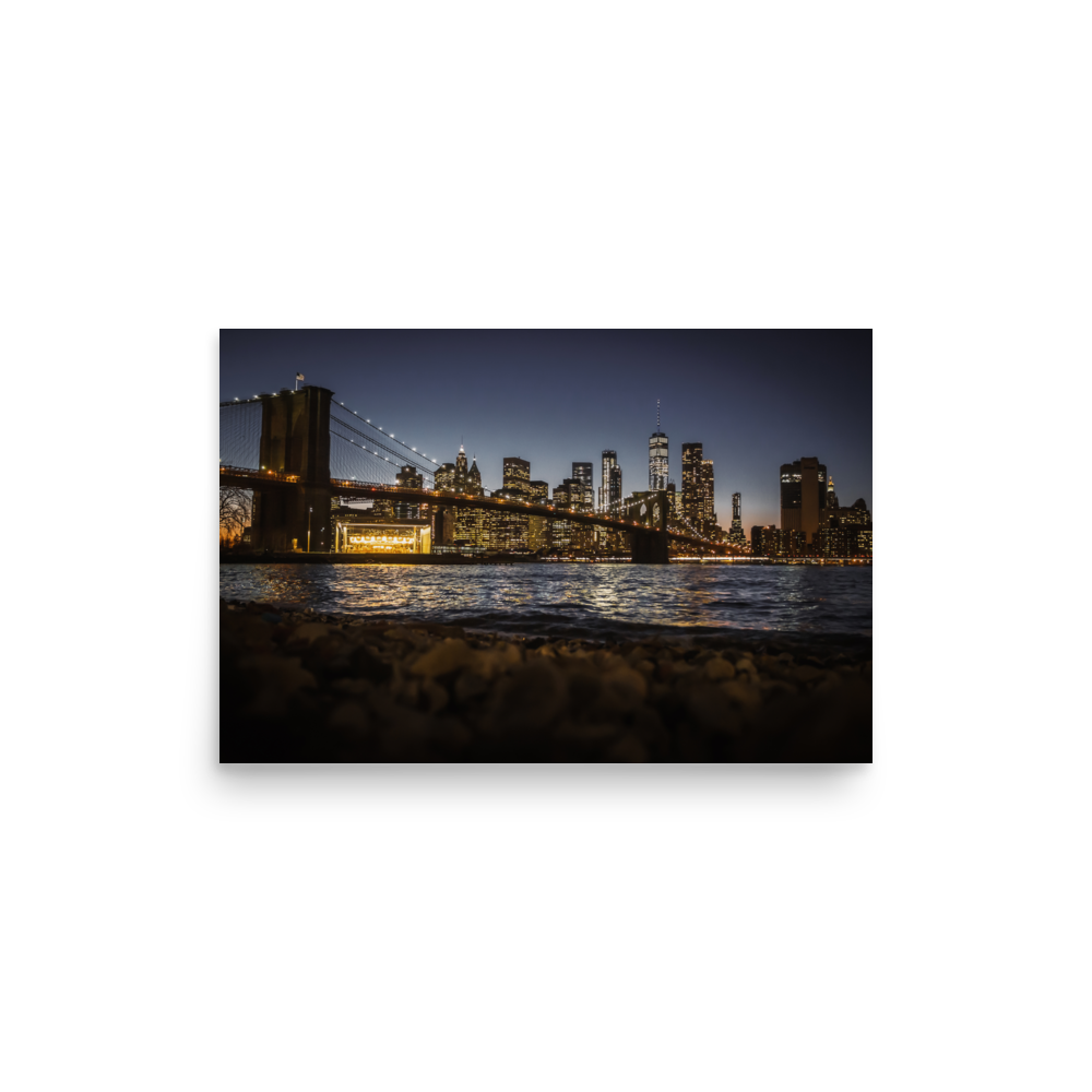 Tirage photo de New York "Downtown Manhattan at night" - NY - The Artistic Way