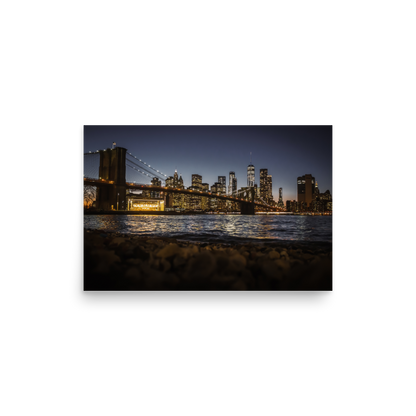 Tirage photo de New York "Downtown Manhattan at night" - NY - The Artistic Way