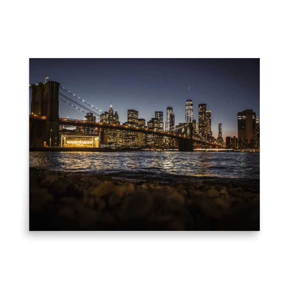 Tirage photo de New York "Downtown Manhattan at night" - NY - The Artistic Way