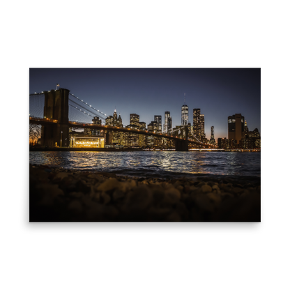 Tirage photo de New York "Downtown Manhattan at night" - NY - The Artistic Way