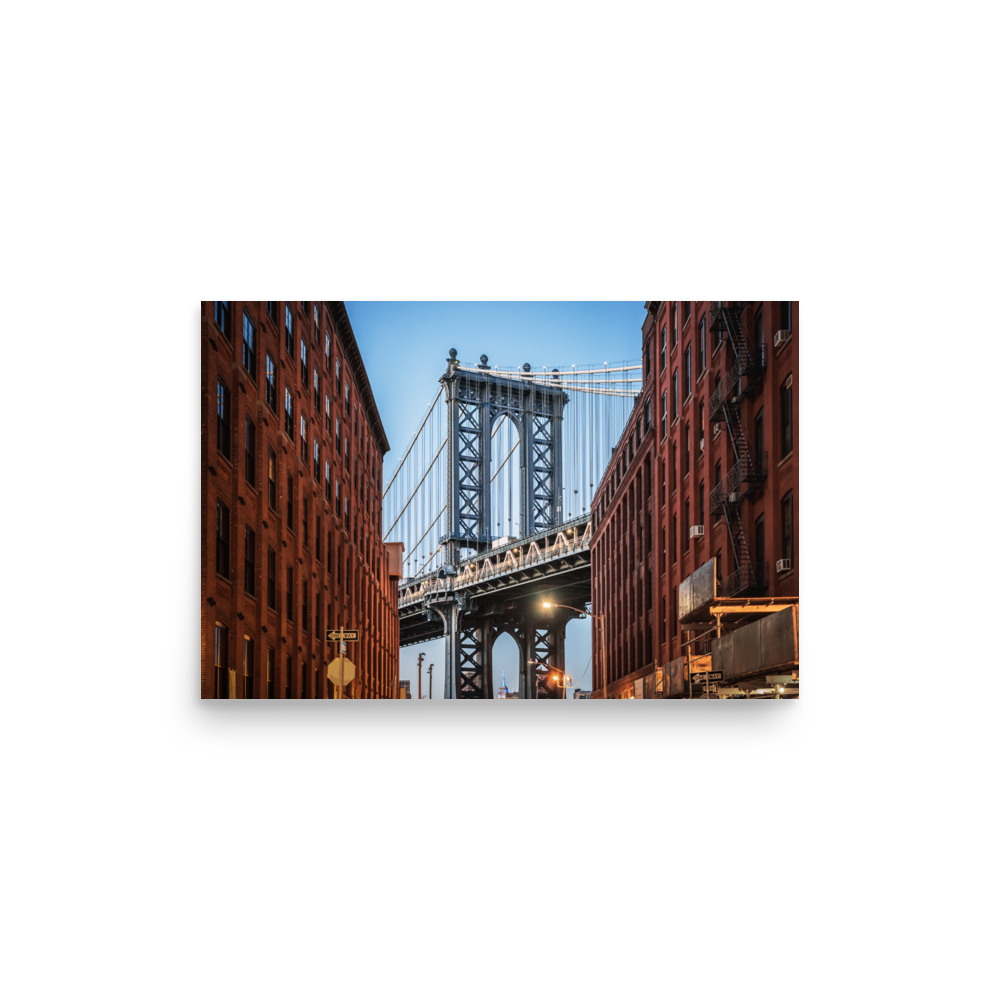 Tirage Photo de New York "Dumbo - Manhattan Bridge from Brooklyn" - NYC - The Artistic Way