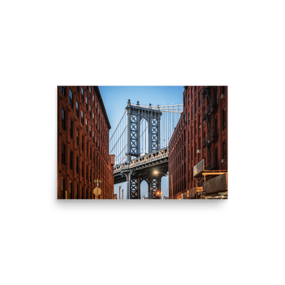 Tirage Photo de New York "Dumbo - Manhattan Bridge from Brooklyn" - NYC - The Artistic Way