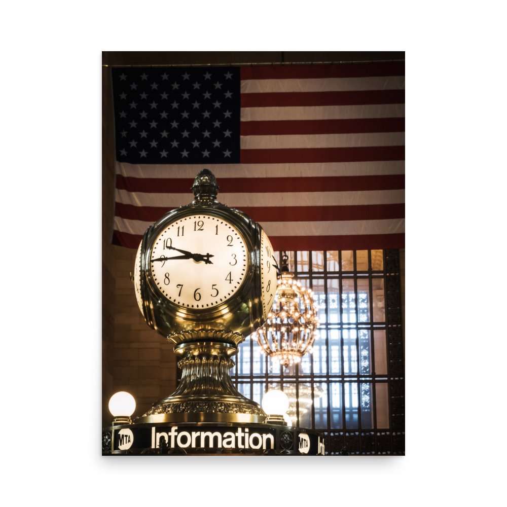 Tirage photo de New York "Information Clock of Grand Central" - NY - The Artistic Way
