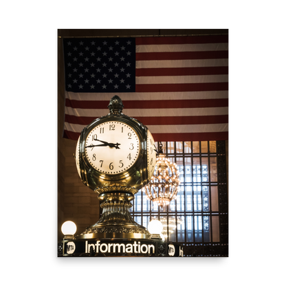 Tirage photo de New York "Information Clock of Grand Central" - NY - The Artistic Way