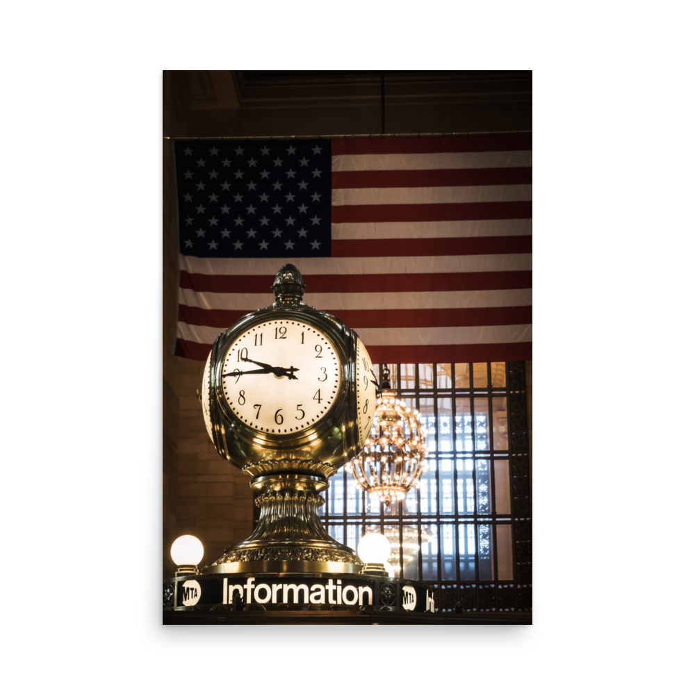 Tirage photo de New York "Information Clock of Grand Central" - NY - The Artistic Way