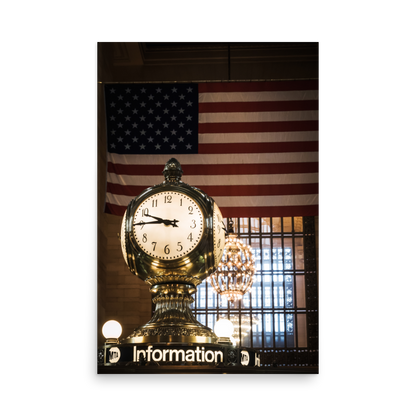 Tirage photo de New York "Information Clock of Grand Central" - NY - The Artistic Way