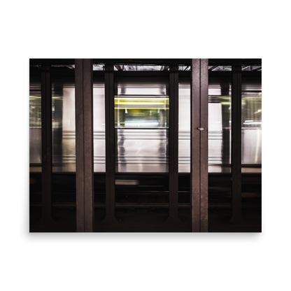Tirage photo de New York "NY Subway Train In Motion" - NYC - The Artistic Way