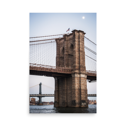 Tirage Photo de New York "Pillars of the Manhattan Bridge and the Brooklyn Bridge" - NYC - The Artistic Way