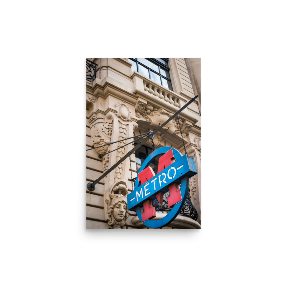 Tirage photo de Paris "Colored Metro Sign" - Paris - The Artistic Way