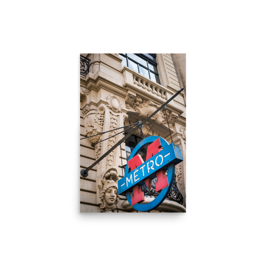 Tirage photo de Paris "Colored Metro Sign" - Paris - The Artistic Way