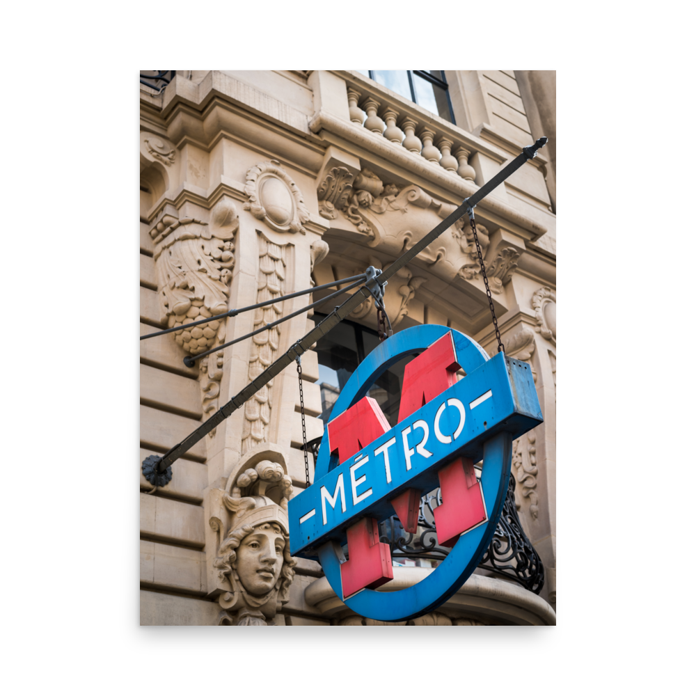 Tirage photo de Paris "Colored Metro Sign" - Paris - The Artistic Way