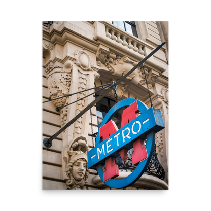 Tirage photo de Paris "Colored Metro Sign" - Paris - The Artistic Way