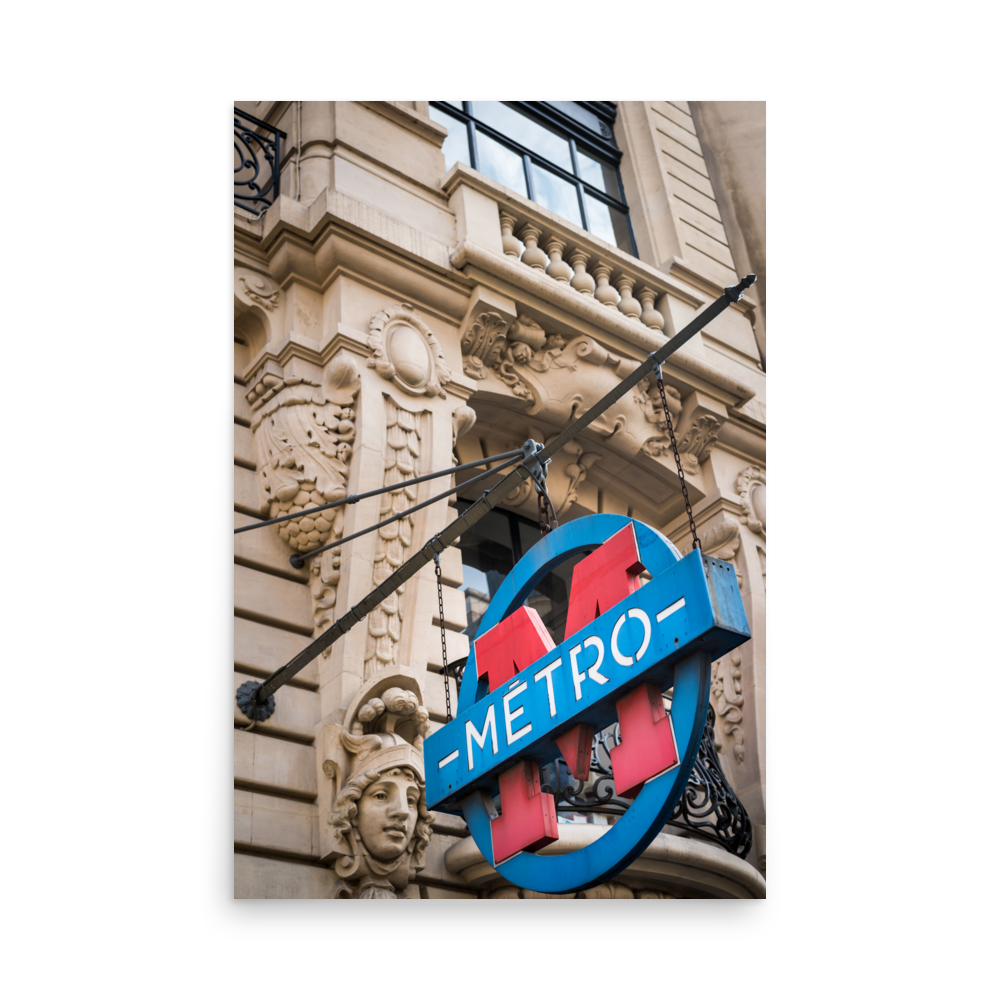 Tirage photo de Paris "Colored Metro Sign" - Paris - The Artistic Way