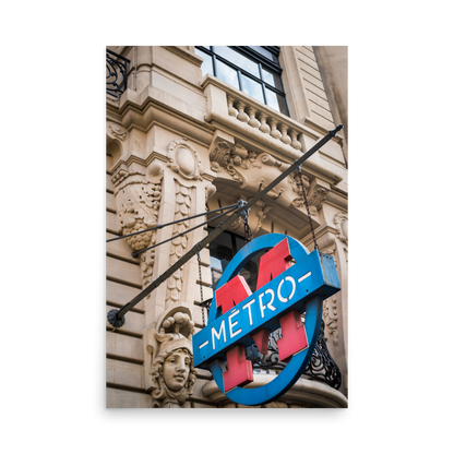 Tirage photo de Paris "Colored Metro Sign" - Paris - The Artistic Way