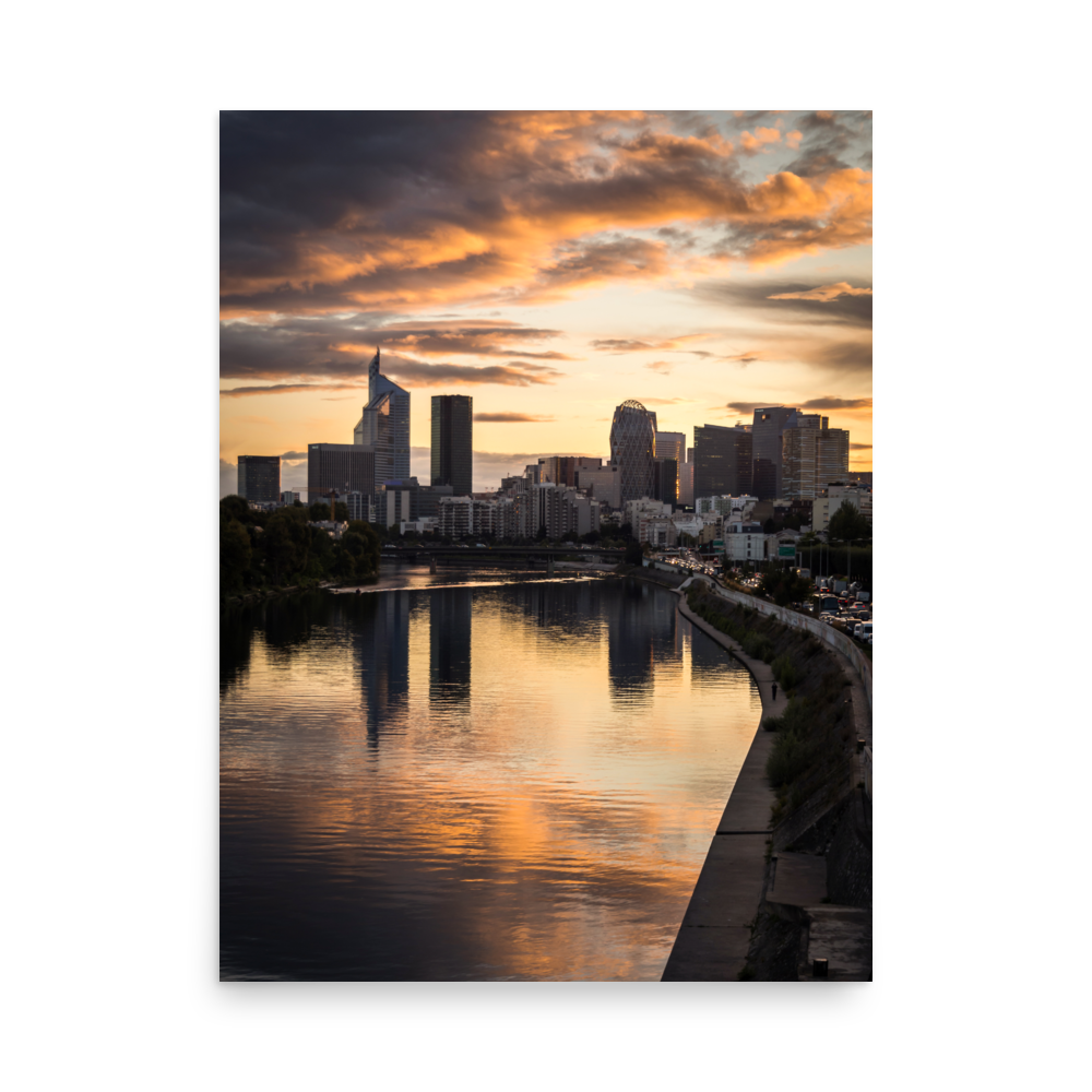 Tirage Photo de Paris "Golden sky over the city" - Paris - The Artistic Way