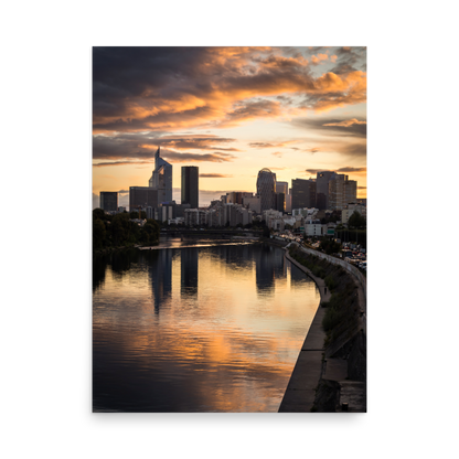 Tirage Photo de Paris "Golden sky over the city" - Paris - The Artistic Way