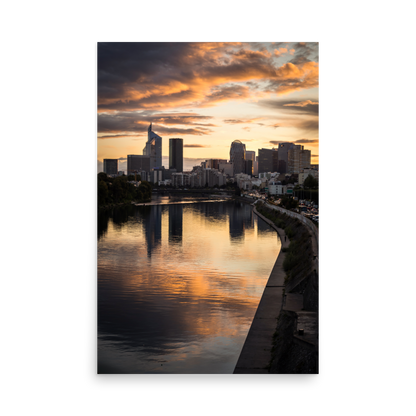 Tirage Photo de Paris "Golden sky over the city" - Paris - The Artistic Way