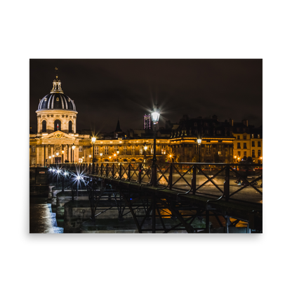 Tirage photo de Paris "Romantic Pont des Arts at night" - Paris - The Artistic Way