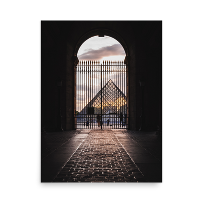 Tirage Photo de Paris "Way to the Sunset at the Louvre Museum" - Paris - The Artistic Way