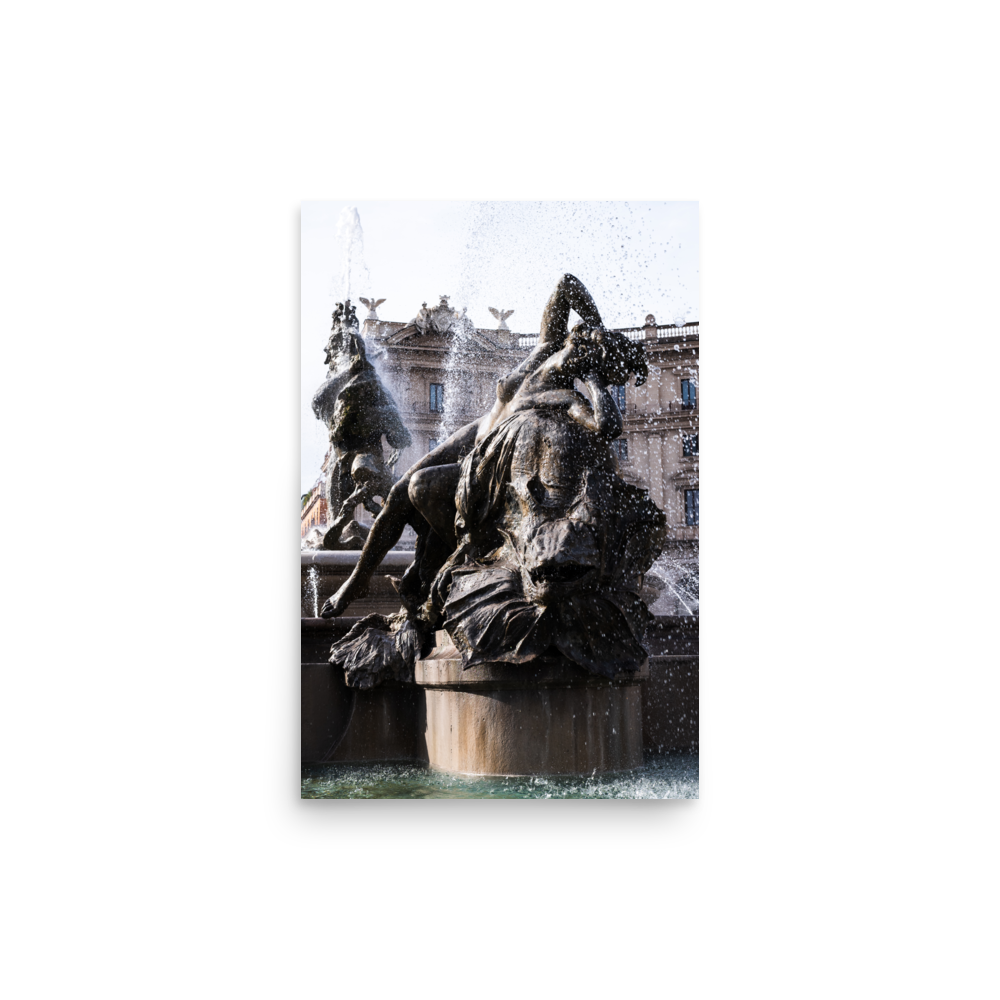 Tirage Photo de Rome "Statues of the Republic Square's fountain" - Rome - The Artistic Way