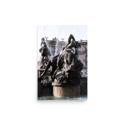 Tirage Photo de Rome "Statues of the Republic Square's fountain" - Rome - The Artistic Way