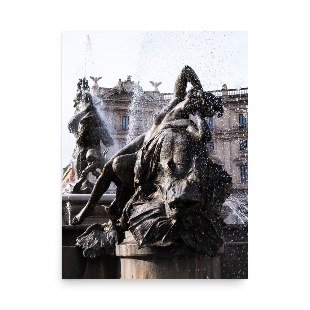 Tirage Photo de Rome "Statues of the Republic Square's fountain" - Rome - The Artistic Way