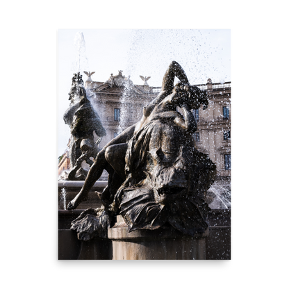 Tirage Photo de Rome "Statues of the Republic Square's fountain" - Rome - The Artistic Way