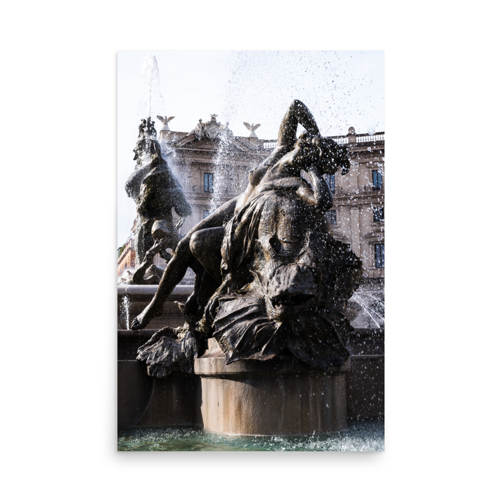 Tirage Photo de Rome "Statues of the Republic Square's fountain" - Rome - The Artistic Way
