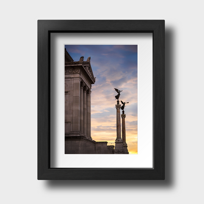 Tirage Photo de Rome "Sunset over the Vittorio Emanuele II monument" - Rome - The Artistic Way