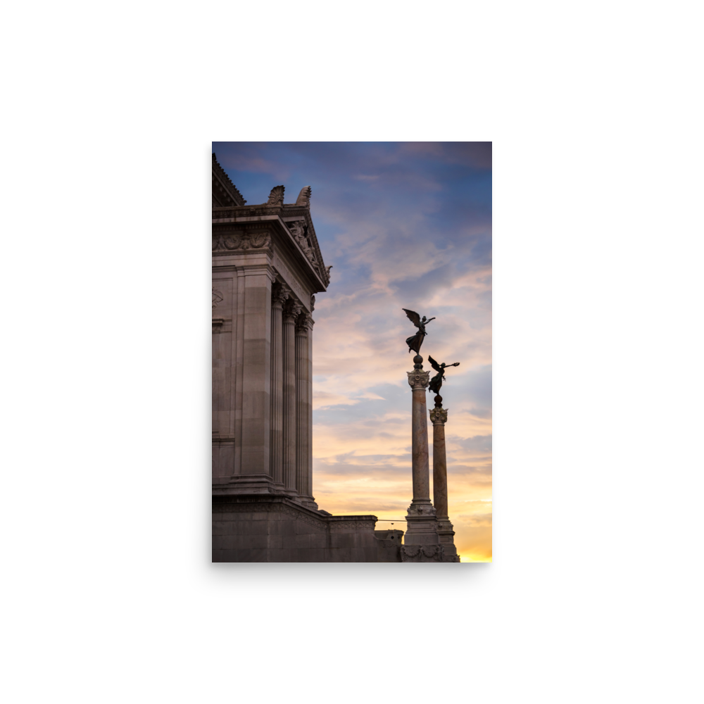 Tirage Photo de Rome "Sunset over the Vittorio Emanuele II monument" - Rome - The Artistic Way