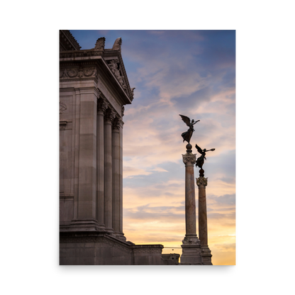 Tirage Photo de Rome "Sunset over the Vittorio Emanuele II monument" - Rome - The Artistic Way