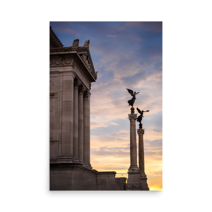 Tirage Photo de Rome "Sunset over the Vittorio Emanuele II monument" - Rome - The Artistic Way