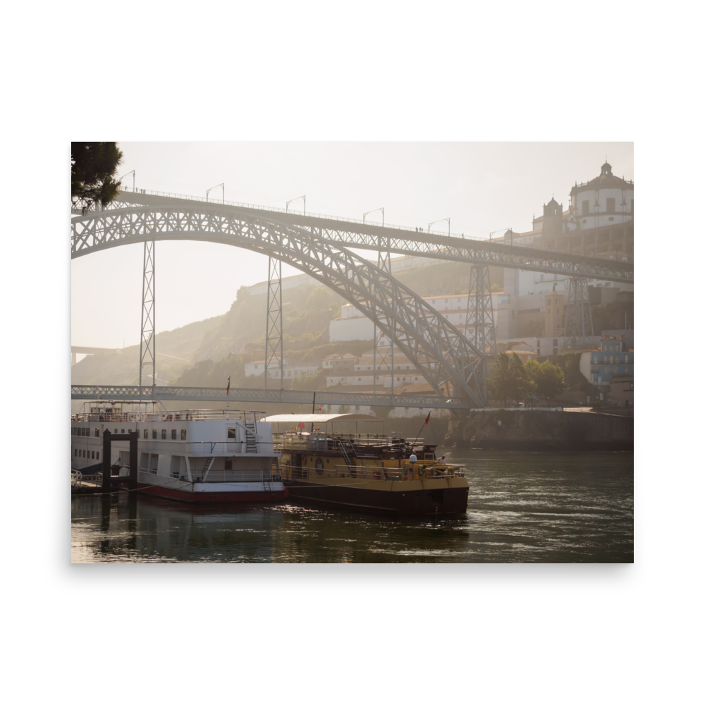 Tirage photo de Porto "Early morning mist on the Douro river docks in Porto" - Portugal - The Artistic Way