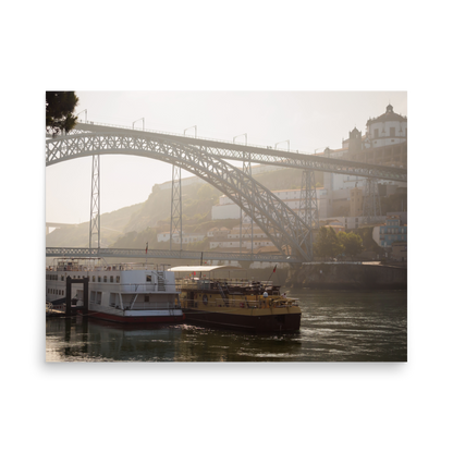 Tirage photo de Porto "Early morning mist on the Douro river docks in Porto" - Portugal - The Artistic Way